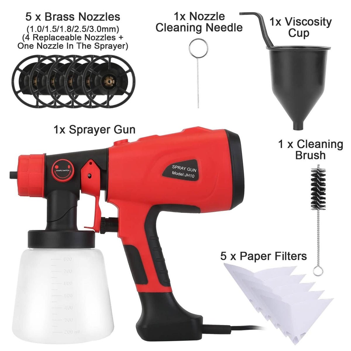 Paint Sprayer HVLP Handheld Painter with 3 Spray Patterns - A-1 Thread Vault