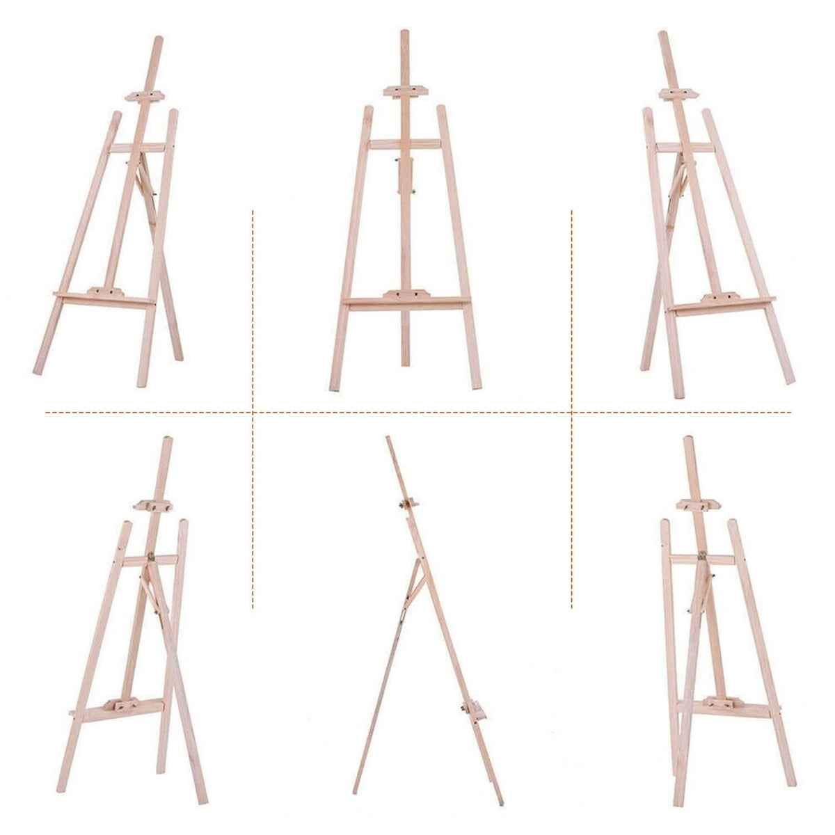 Painting Easel Stand Wooden Inclinable A Frame Tripod - A-1 Thread Vault