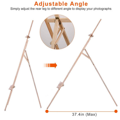 Painting Easel Stand Wooden Inclinable A Frame Tripod - A-1 Thread Vault