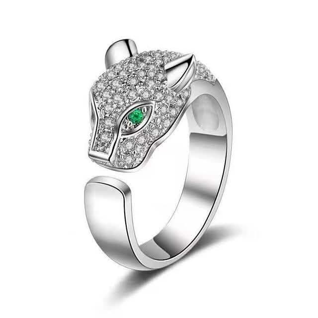 Panther Ring Metal Leopard Rings Cubic Zirconia - A-1 Thread Vault