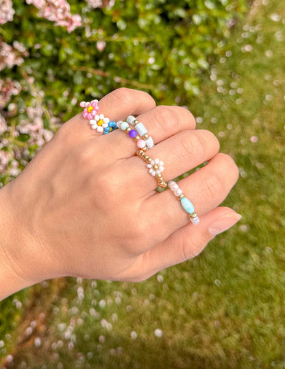 Pastel Beaded Ring Set - A-1 Thread Vault