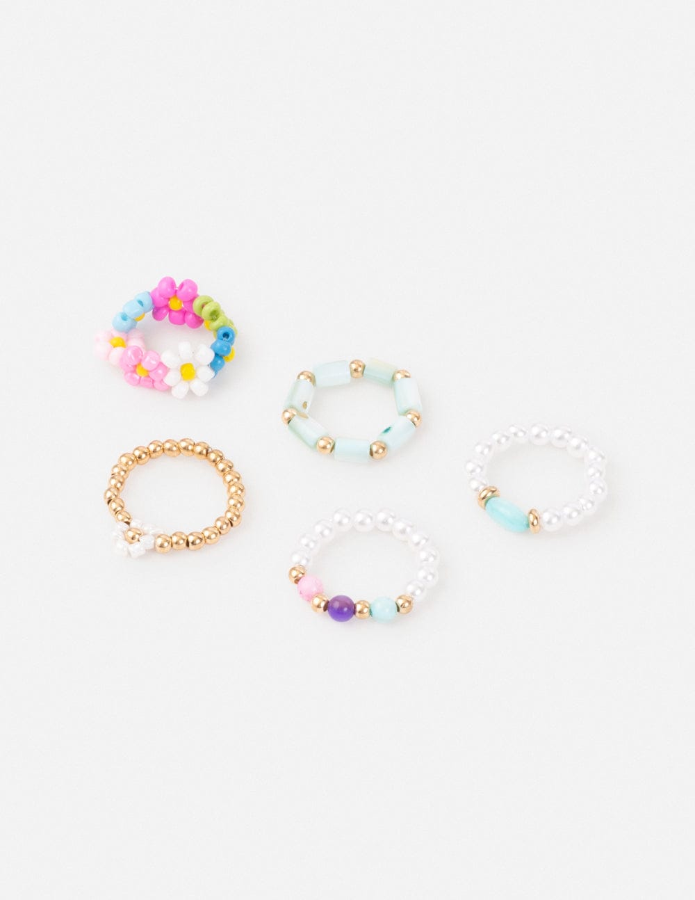 Pastel Beaded Ring Set - A-1 Thread Vault
