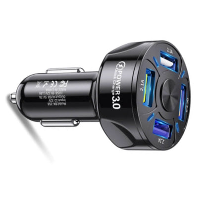 PBG 4 Port LED Car Charger and 6Ft. Lightning Cable Combo - A-1 Thread Vault