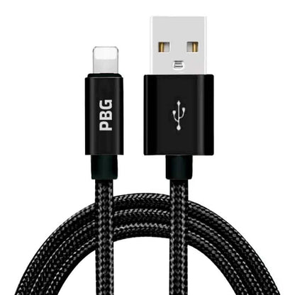 PBG XL 10Ft. Lightning Cable's Nylon Woven Protection - A-1 Thread Vault