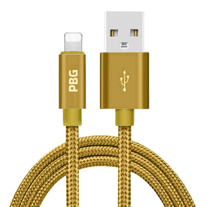 PBG XL 10Ft. Lightning Cable's Nylon Woven Protection - A-1 Thread Vault