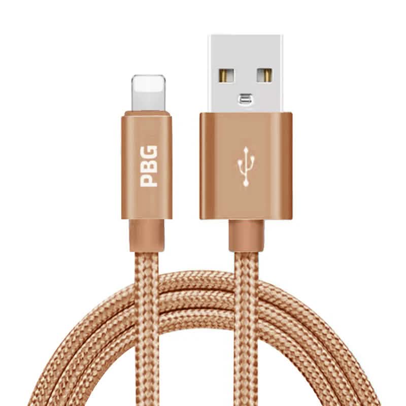 PBG XL 10Ft. Lightning Cable's Nylon Woven Protection - A-1 Thread Vault