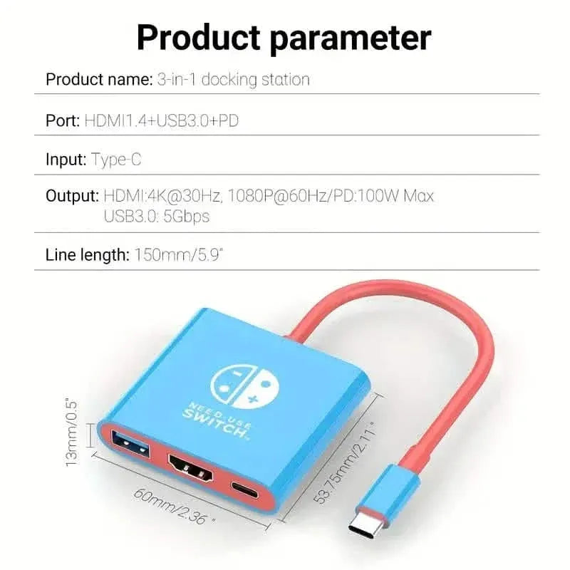 PD100W Docking Station For Nintendo Switch - A-1 Thread Vault