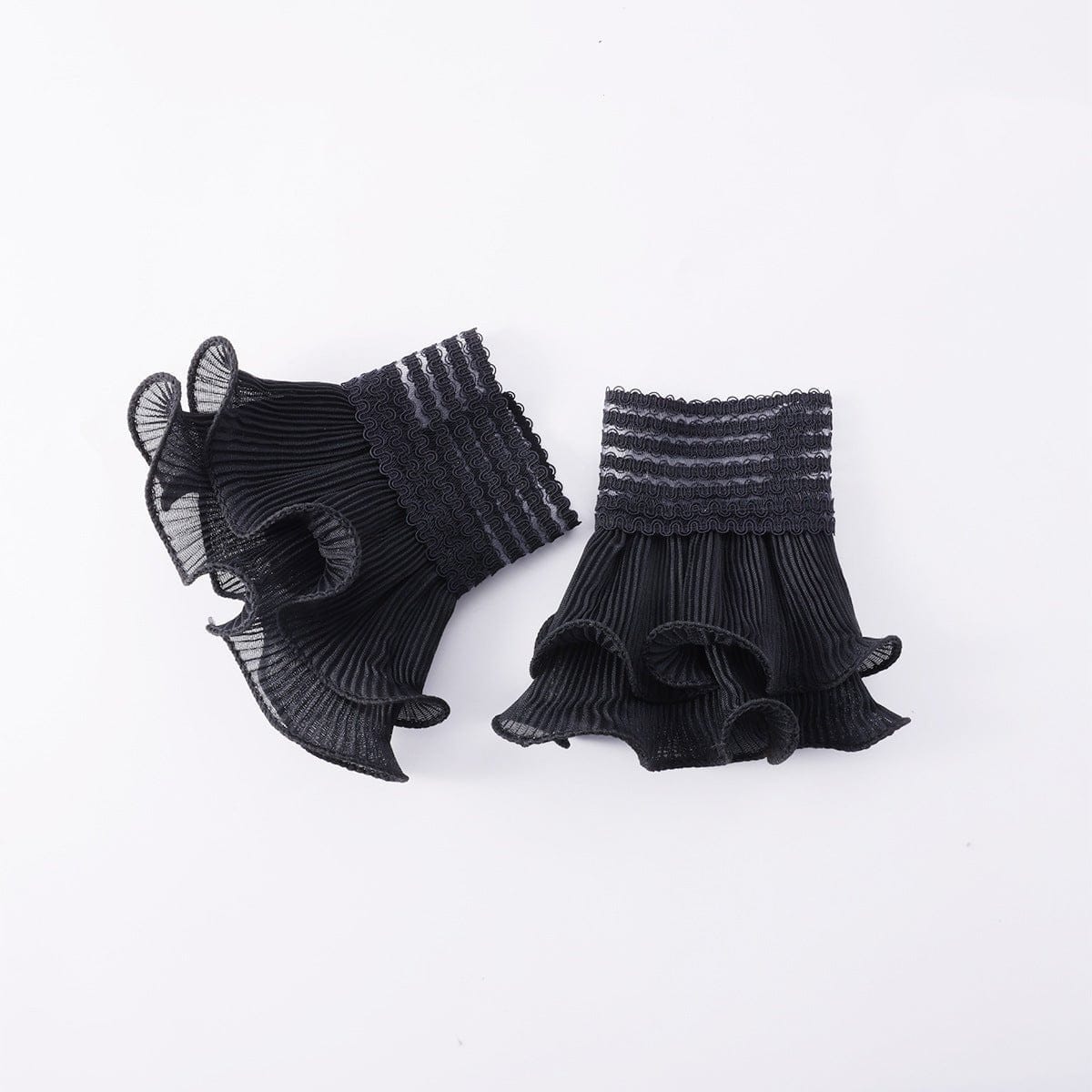 Pearl Embellished Double Ruffle Cuff Sleeves (MAC420) - A-1 Thread Vault