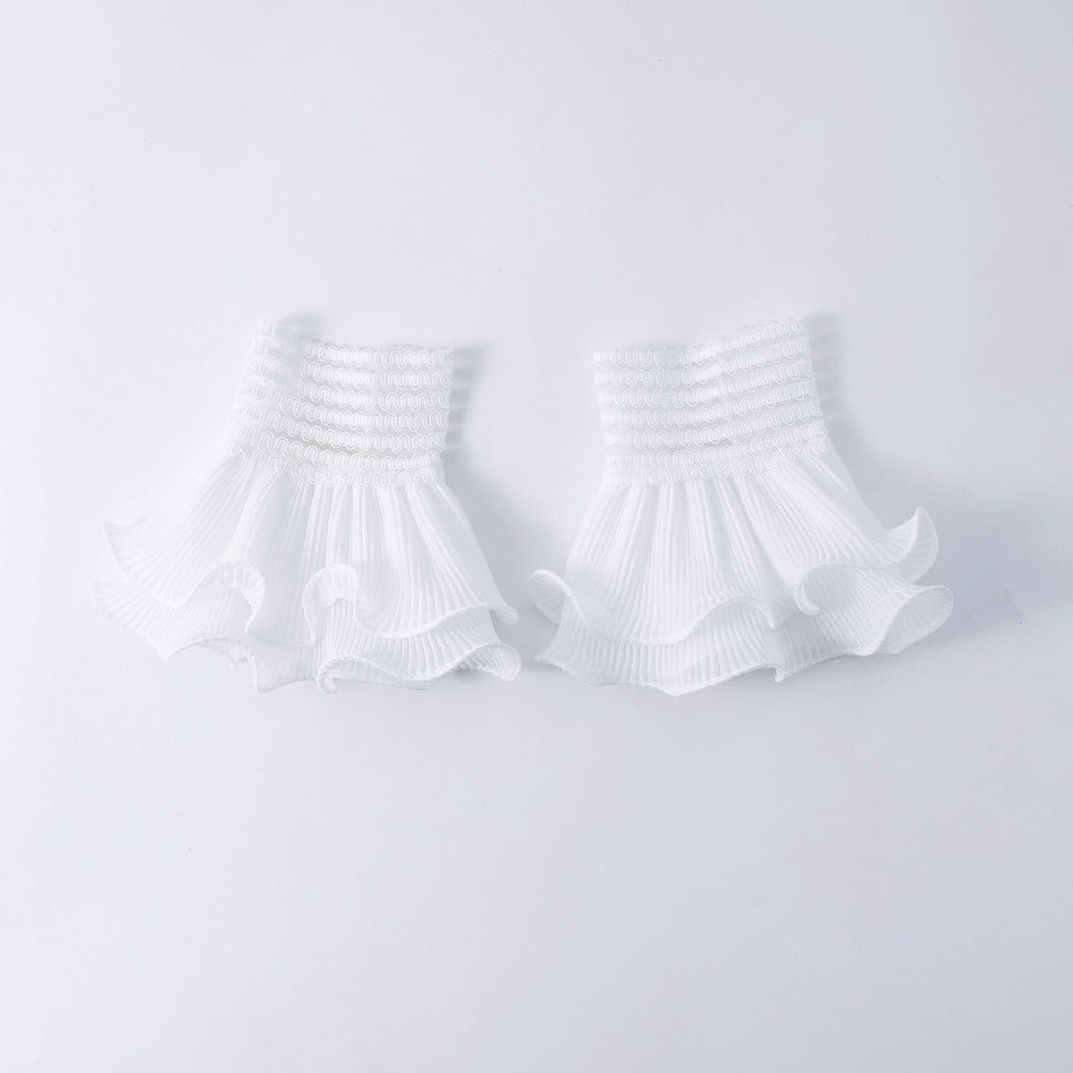 Pearl Embellished Double Ruffle Cuff Sleeves (MAC420) - A-1 Thread Vault