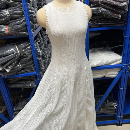 Pearl-Trim Lace Overlay Maxi Dress Set(MS464) - A-1 Thread Vault