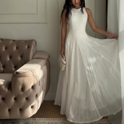 Pearl-Trim Lace Overlay Maxi Dress Set(MS464) - A-1 Thread Vault
