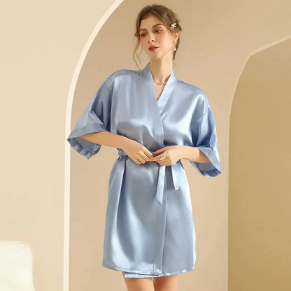 Personalized Text Logo Wedding Bathrobe Bridal Robe Bride Bridesmaid Wedding Robes Woman Bachelorette Hen Party - A-1 Thread Vault