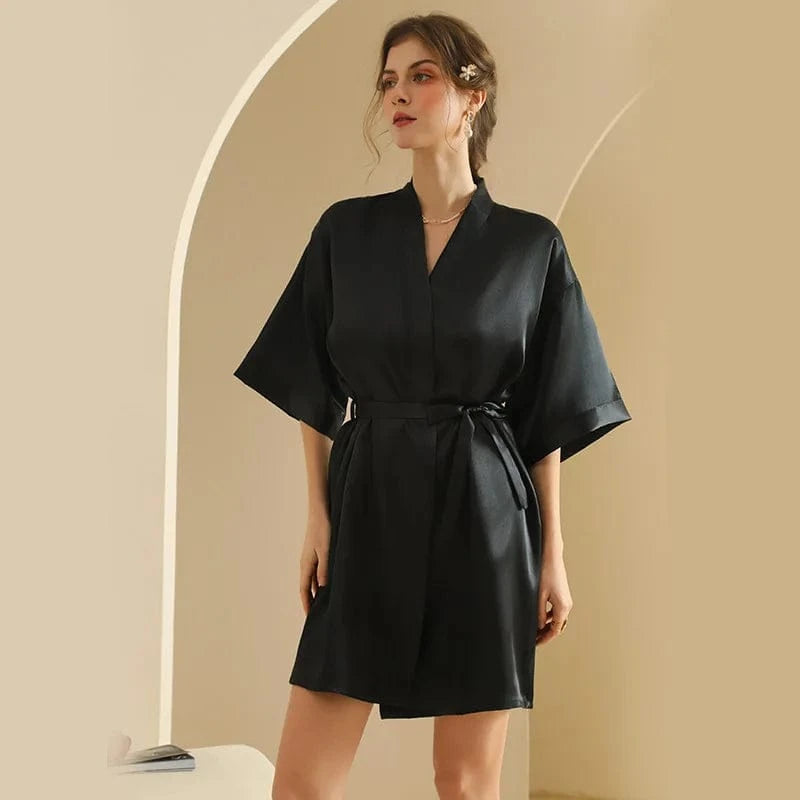 Personalized Text Logo Wedding Bathrobe Bridal Robe Bride Bridesmaid Wedding Robes Woman Bachelorette Hen Party - A-1 Thread Vault