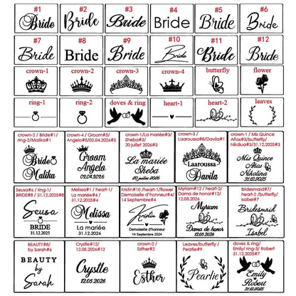 Personalized Text Logo Wedding Bathrobe Bridal Robe Bride Bridesmaid Wedding Robes Woman Bachelorette Hen Party - A-1 Thread Vault