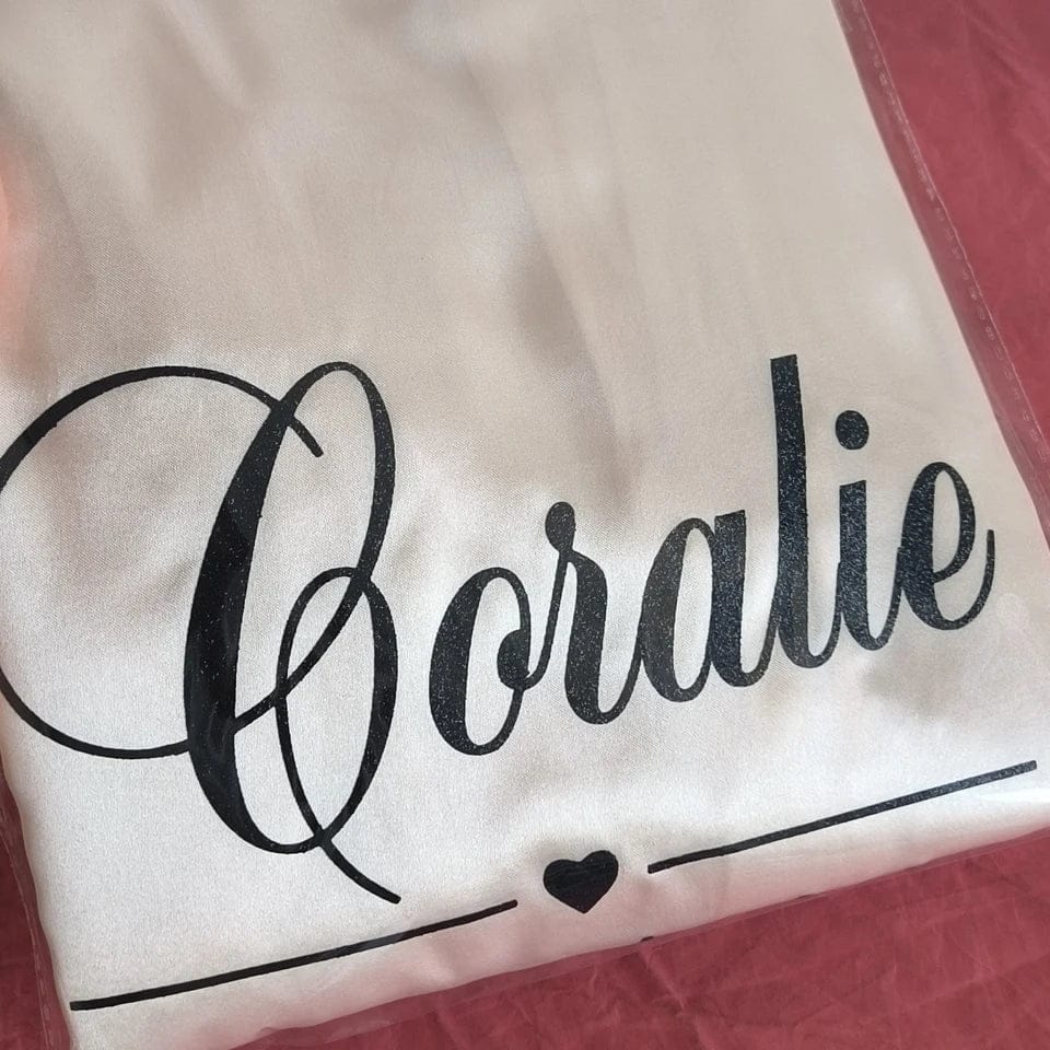 Personalized Text Logo Wedding Bathrobe Bridal Robe Bride Bridesmaid Wedding Robes Woman Bachelorette Hen Party - A-1 Thread Vault