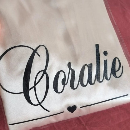 Personalized Text Logo Wedding Bathrobe Bridal Robe Bride Bridesmaid Wedding Robes Woman Bachelorette Hen Party - A-1 Thread Vault