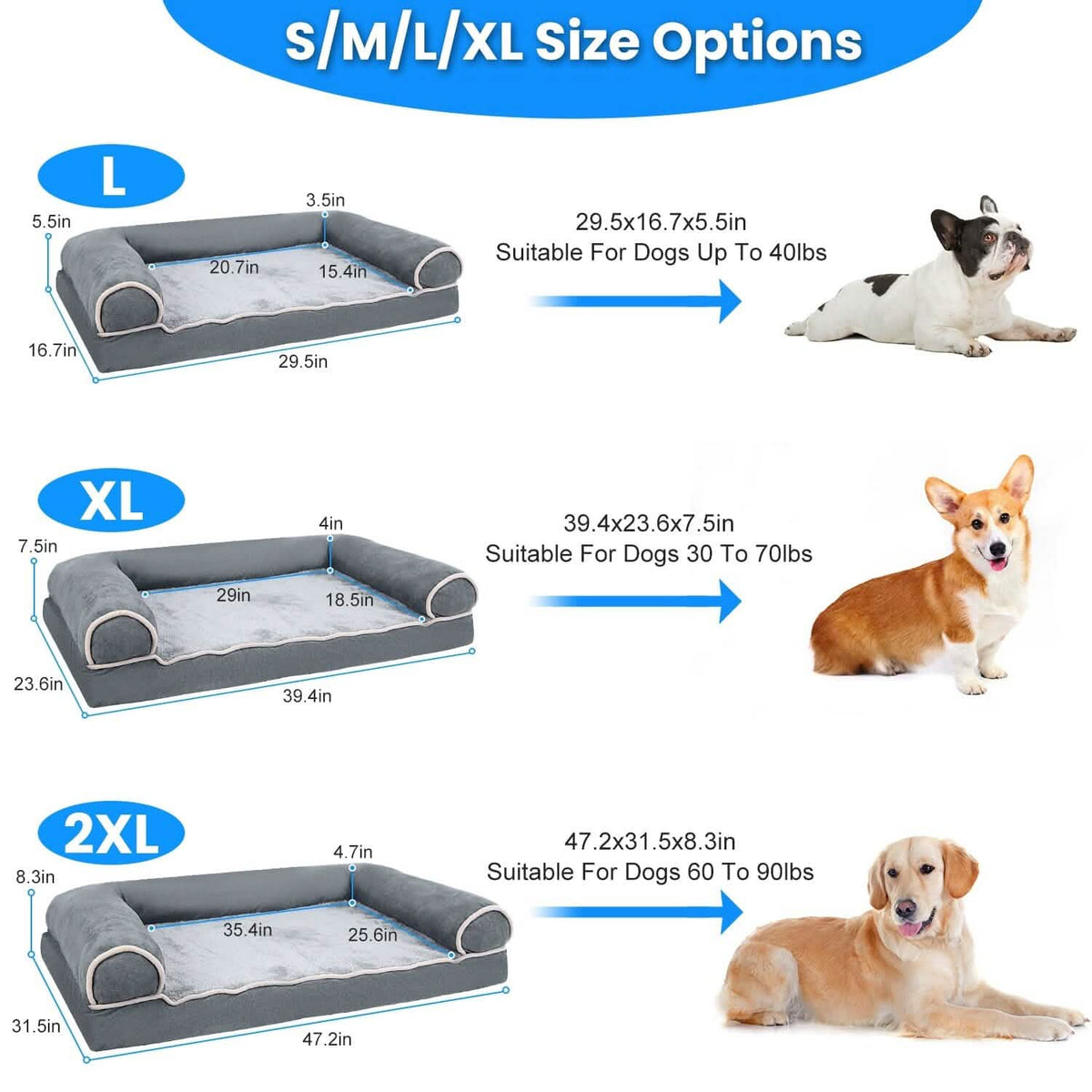 Pet Bed Cushion Couch - A-1 Thread Vault