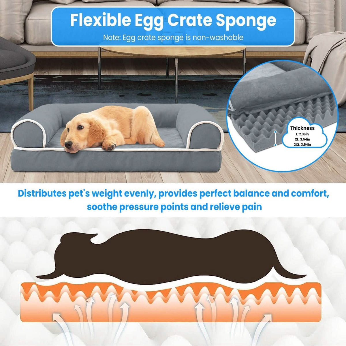 Pet Bed Cushion Couch - A-1 Thread Vault