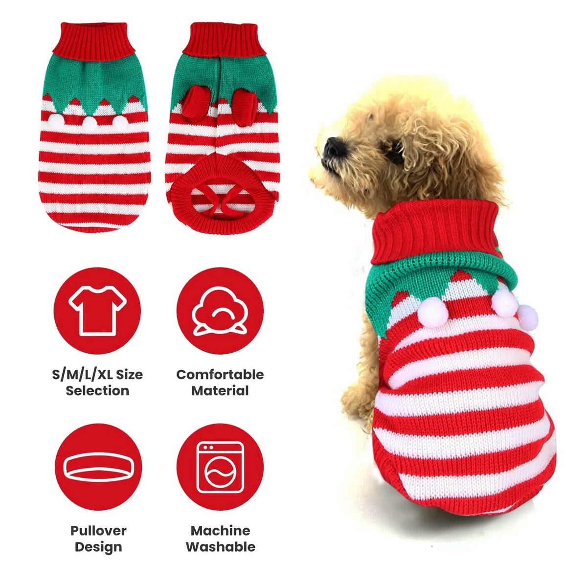 Pet Christmas Turtleneck Sweater - A-1 Thread Vault