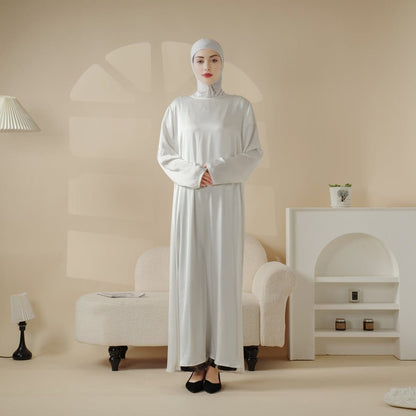 Petal Glow Hand-Embroidered Open Abaya — Secret Garden Series (MOA295) - A-1 Thread Vault