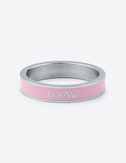 Pink Enamel Highs and Lows Ring - A-1 Thread Vault