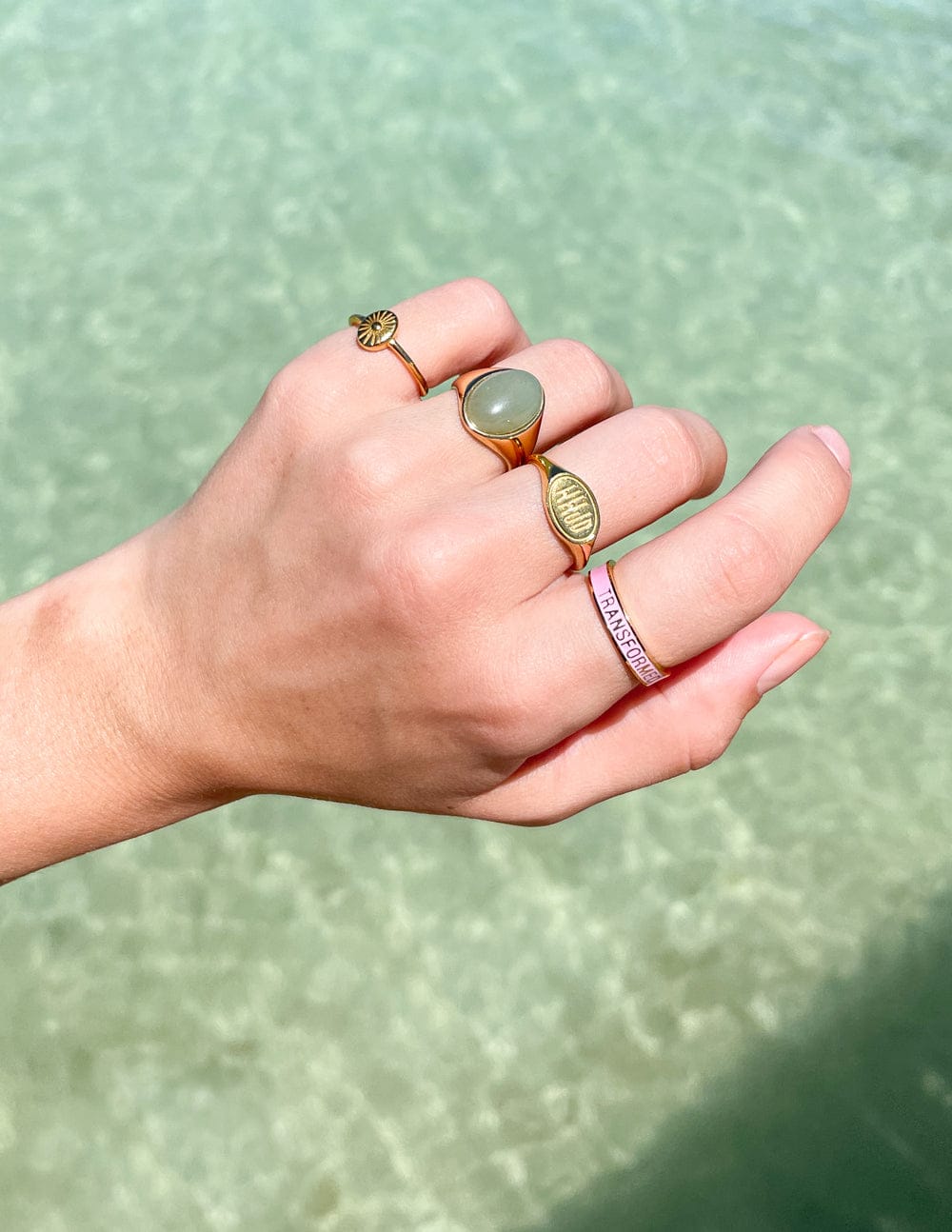 Pink Enamel Transformed Ring - A-1 Thread Vault