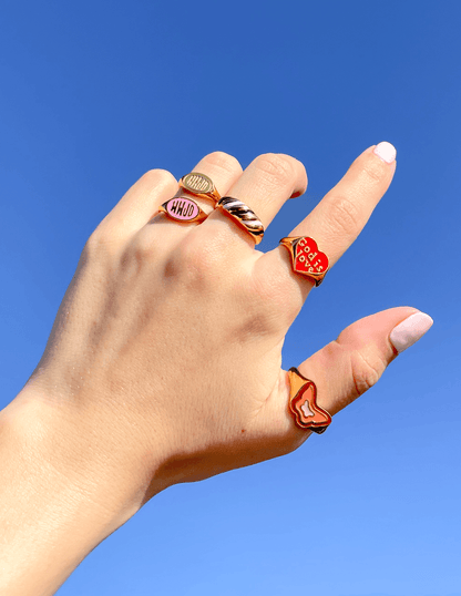 Pink Enamel WWJD Ring - A-1 Thread Vault