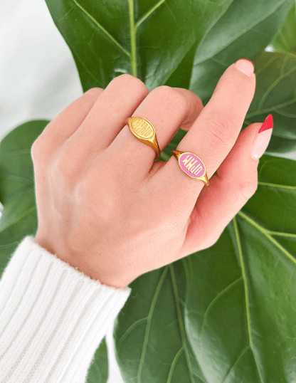 Pink Enamel WWJD Ring - A-1 Thread Vault