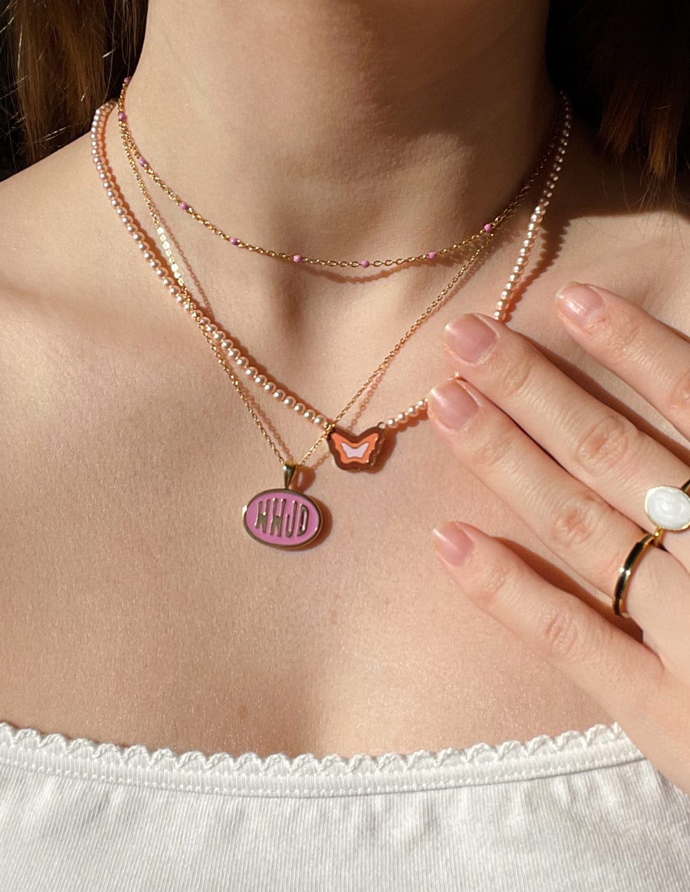 Pink WWJD Necklace Set - A-1 Thread Vault
