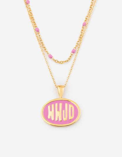 Pink WWJD Necklace Set - A-1 Thread Vault