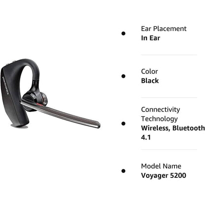 Plantronics Voyager 5200 Wireless Bluetooth Headset (Refurbished) - A-1 Thread Vault