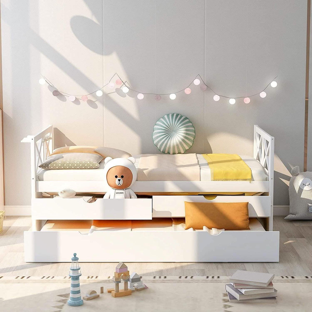 Platform Storage Bed with Trundle - A-1 Thread Vault