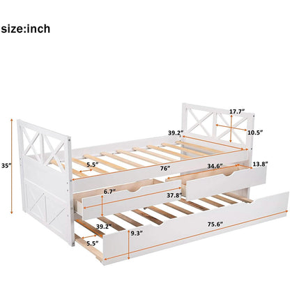 Platform Storage Bed with Trundle - A-1 Thread Vault