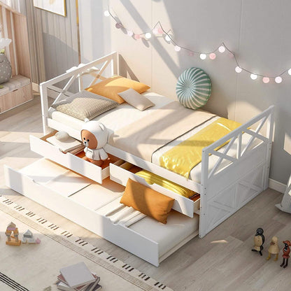 Platform Storage Bed with Trundle - A-1 Thread Vault