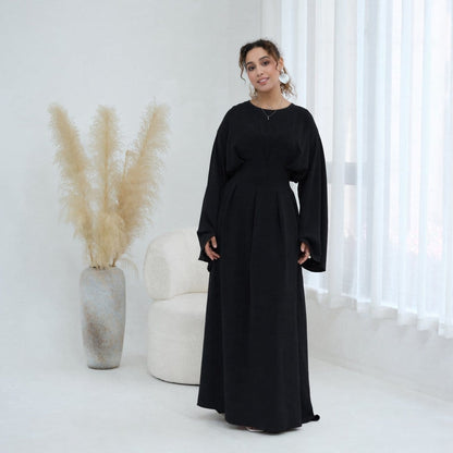 Pleated Batwing Sleeve Maxi Dress(MS453) - A-1 Thread Vault