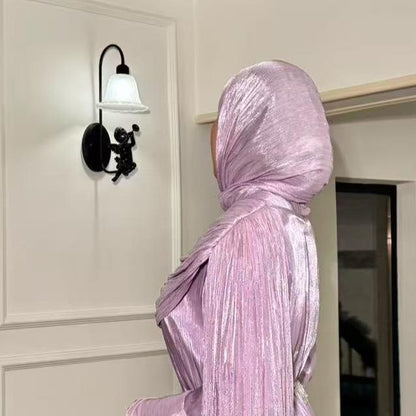 Pleated Cape Sleeve Abaya Maxi Dress(MA430) - A-1 Thread Vault