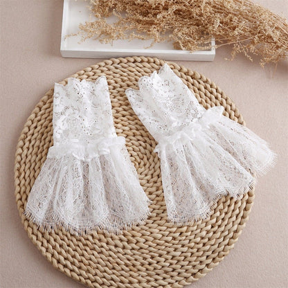 Pleated Lace Mesh Cuff Sleeves (MAC425) - A-1 Thread Vault