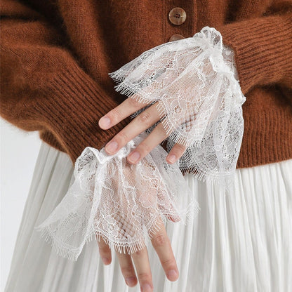 Pleated Lace Mesh Cuff Sleeves (MAC425) - A-1 Thread Vault