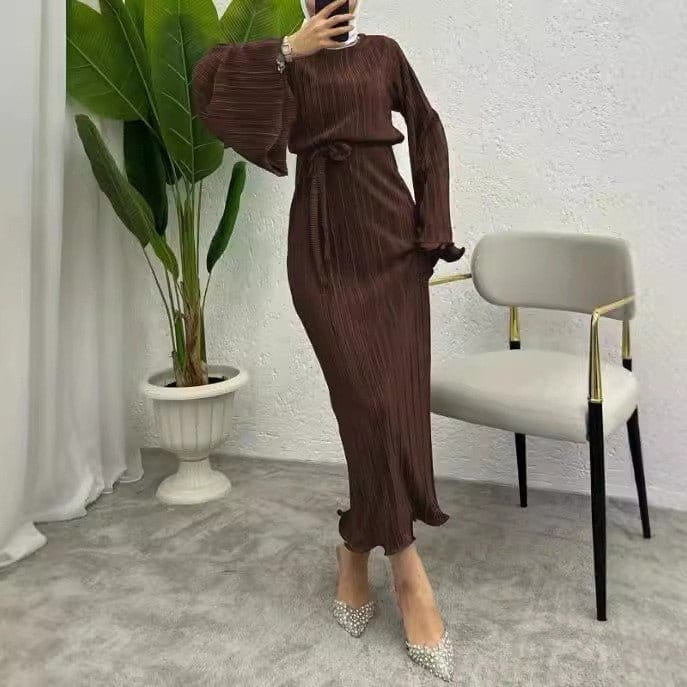 Pleated Maxi Dress(MS428) - A-1 Thread Vault