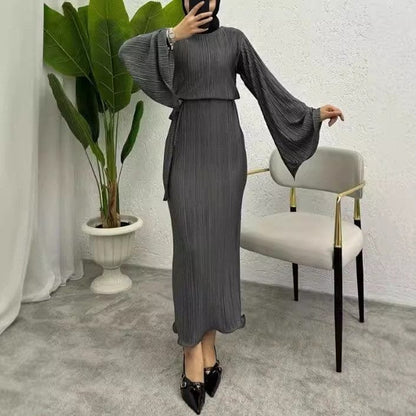 Pleated Maxi Dress(MS428) - A-1 Thread Vault