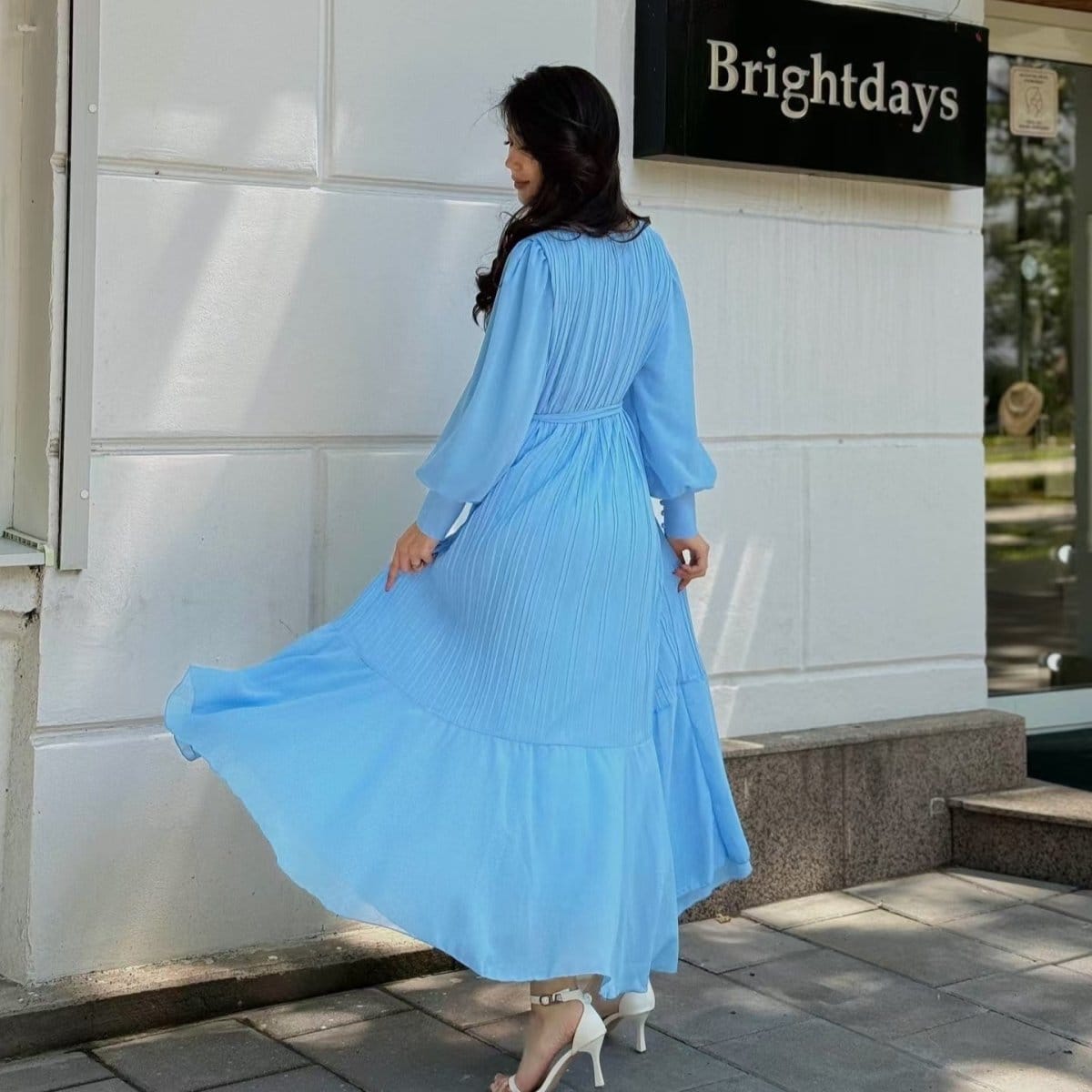 Pleated Tiered Maxi Dress(MS466) - A-1 Thread Vault