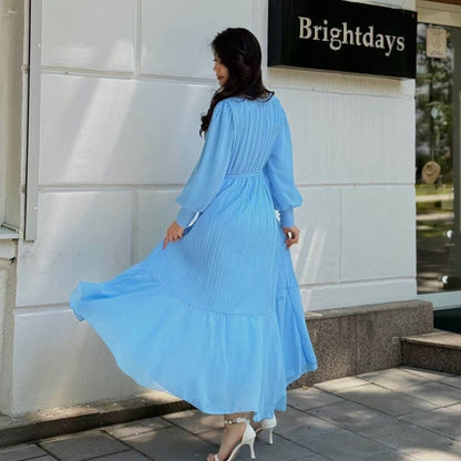 Pleated Tiered Maxi Dress(MS466) - A-1 Thread Vault