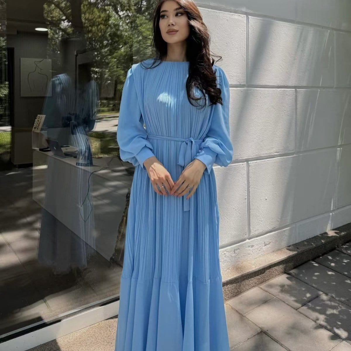 Pleated Tiered Maxi Dress(MS466) - A-1 Thread Vault
