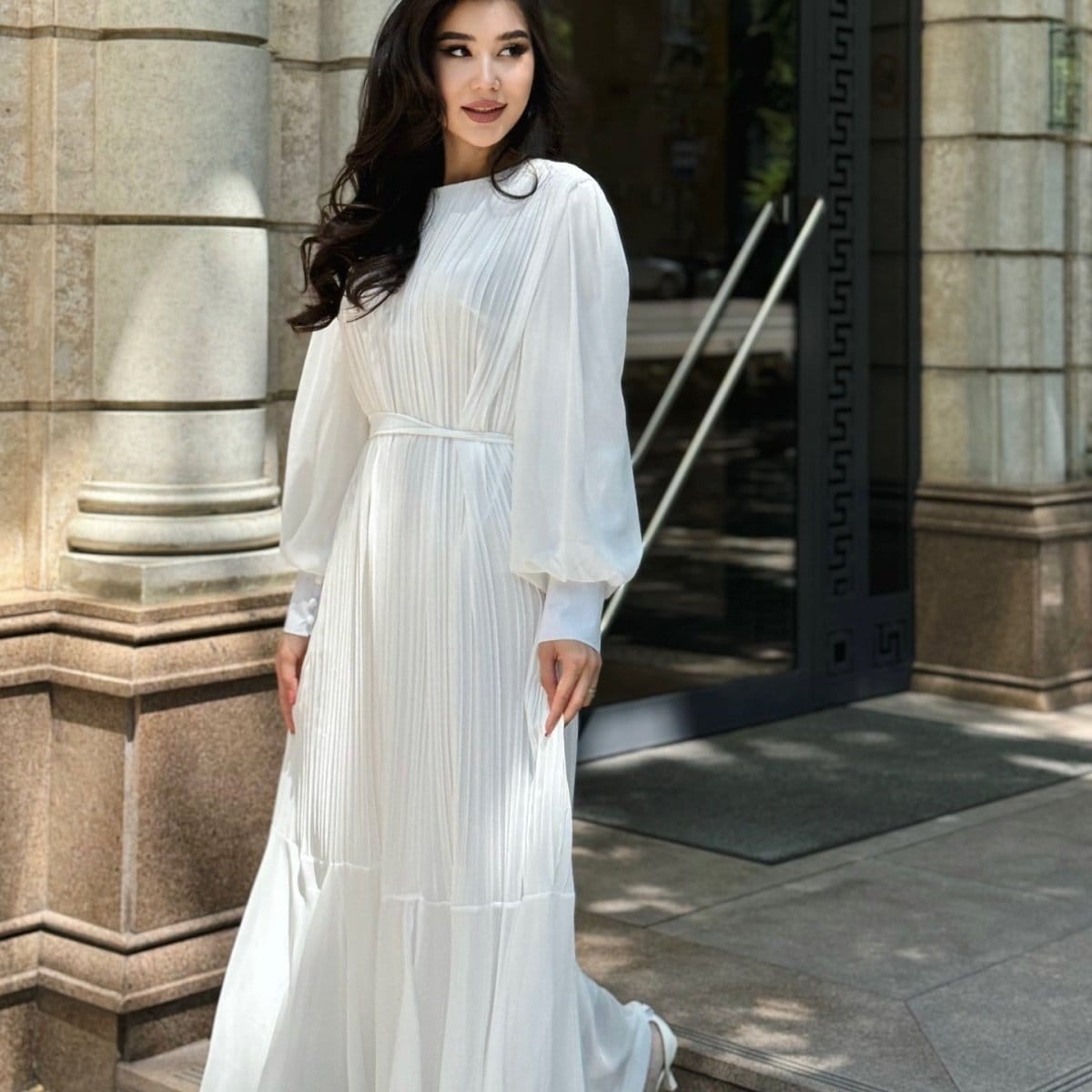 Pleated Tiered Maxi Dress(MS466) - A-1 Thread Vault