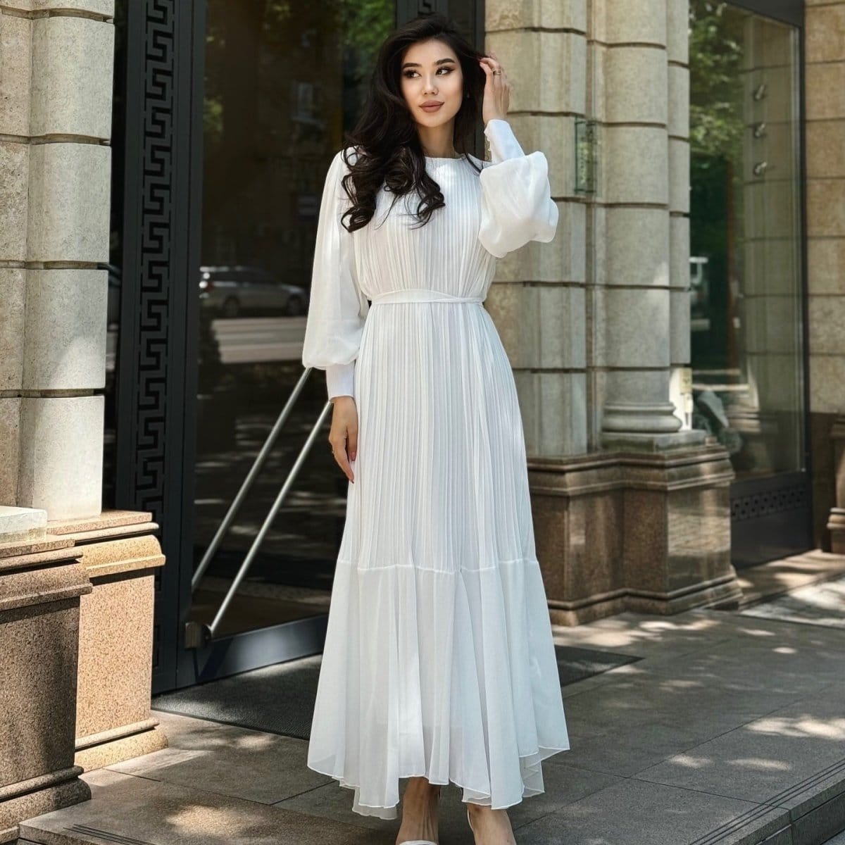 Pleated Tiered Maxi Dress(MS466) - A-1 Thread Vault