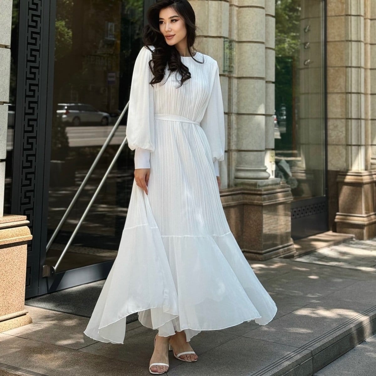 Pleated Tiered Maxi Dress(MS466) - A-1 Thread Vault