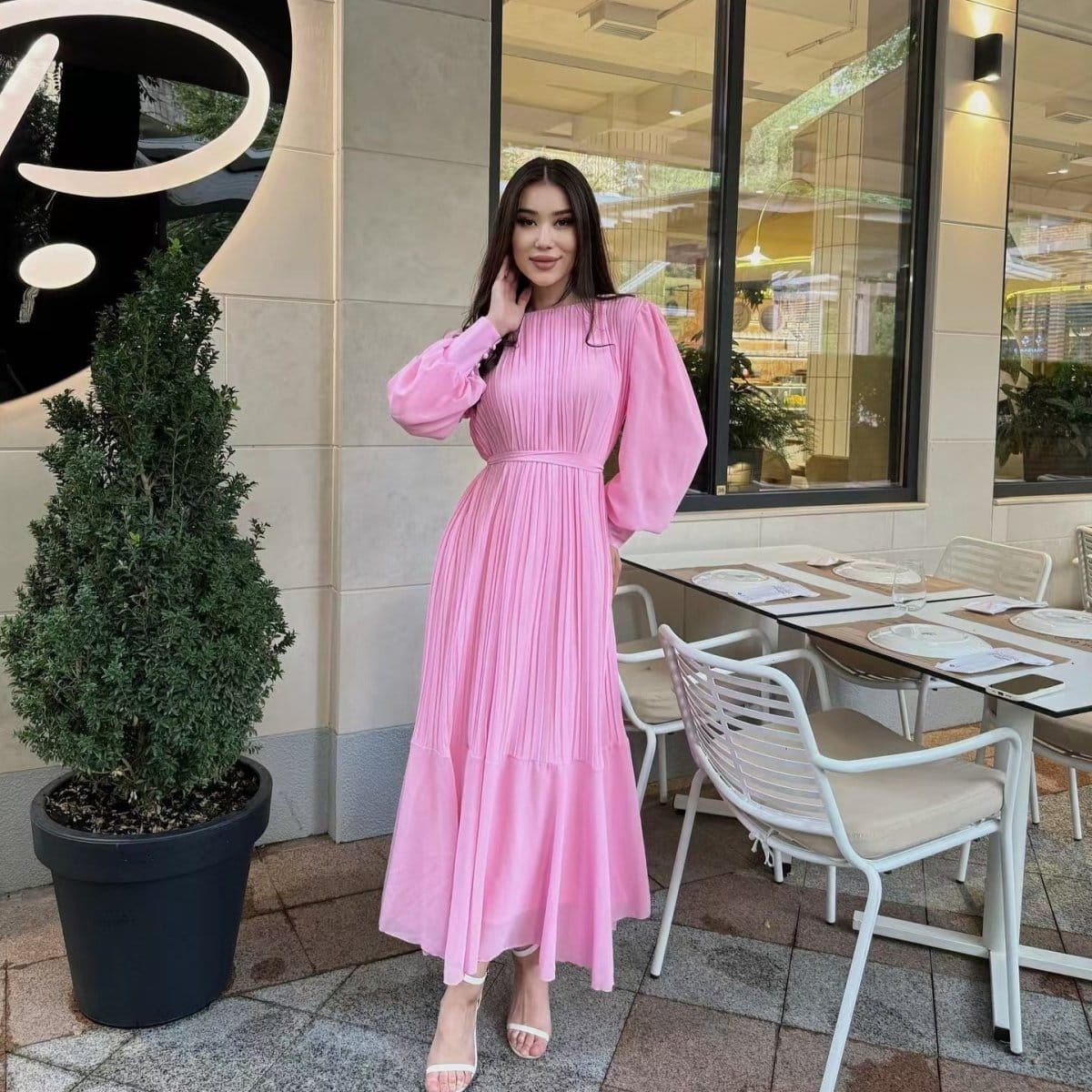 Pleated Tiered Maxi Dress(MS466) - A-1 Thread Vault