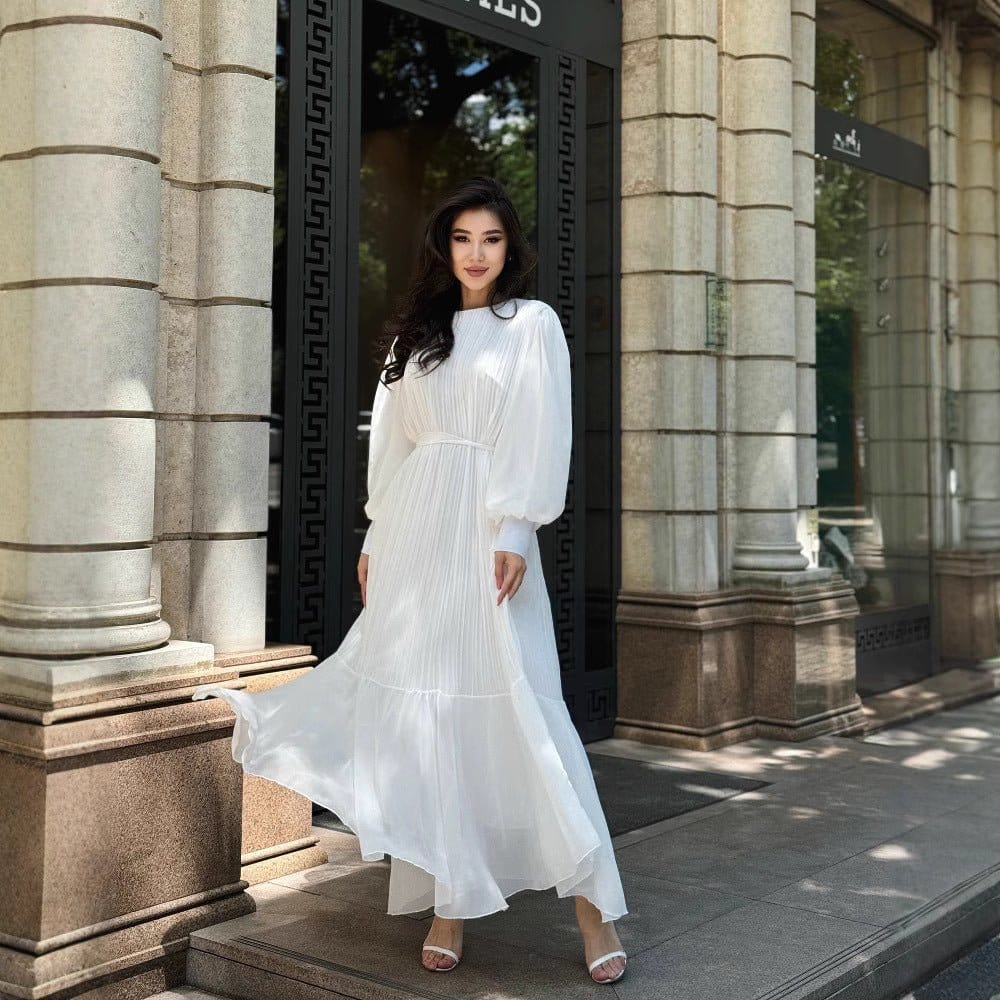Pleated Tiered Maxi Dress(MS466) - A-1 Thread Vault