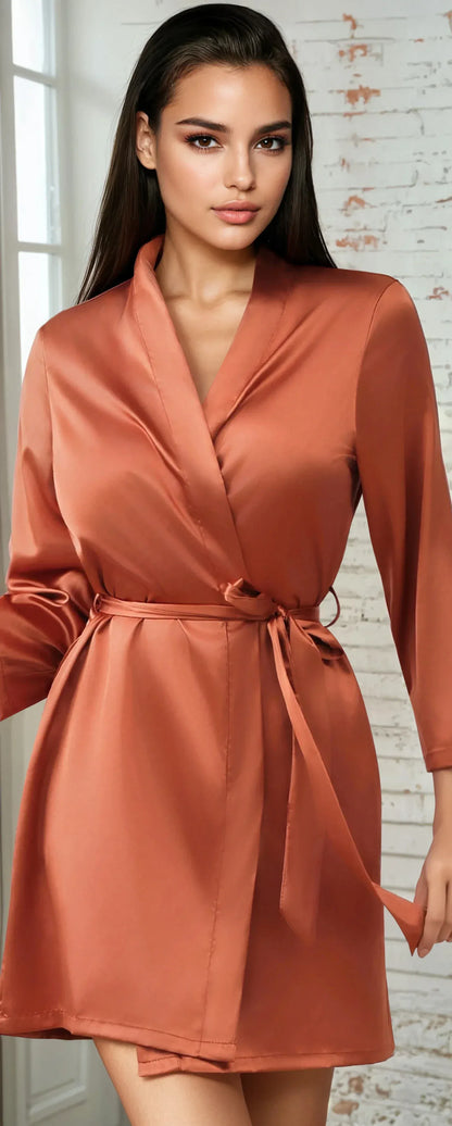 Plus Size Classic Satin Robe - A-1 Thread Vault