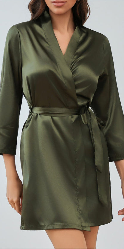 Plus Size Classic Satin Robe - A-1 Thread Vault